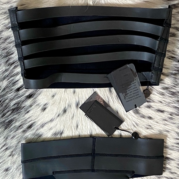 MIKOH RINCON NEOPRENE CUTOUT BANDEAU BIKINI, SZ S - Picture 8 of 13